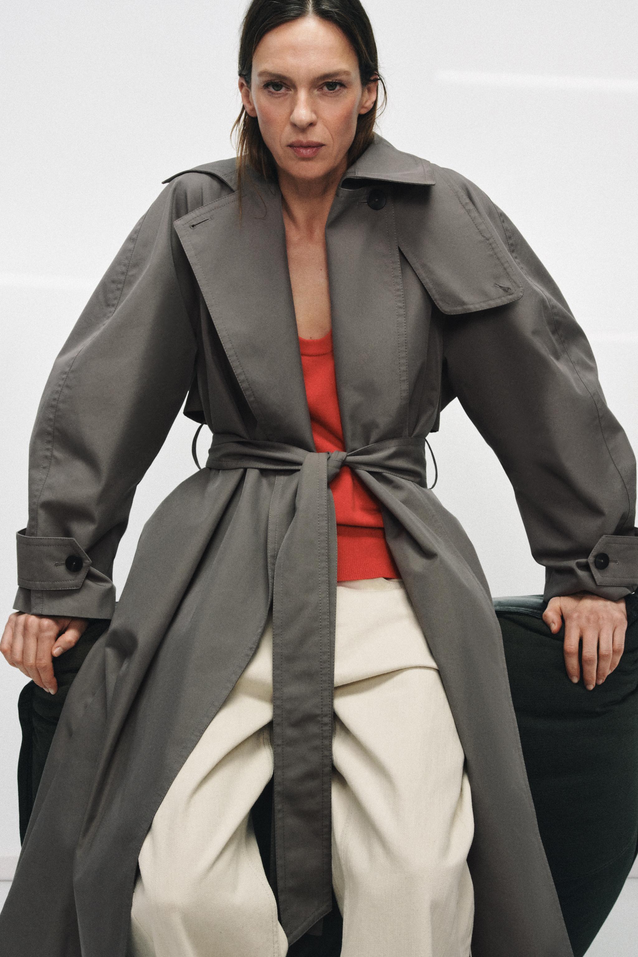 ZW COLLECTION OVERSIZED BELTED TRENCH COAT